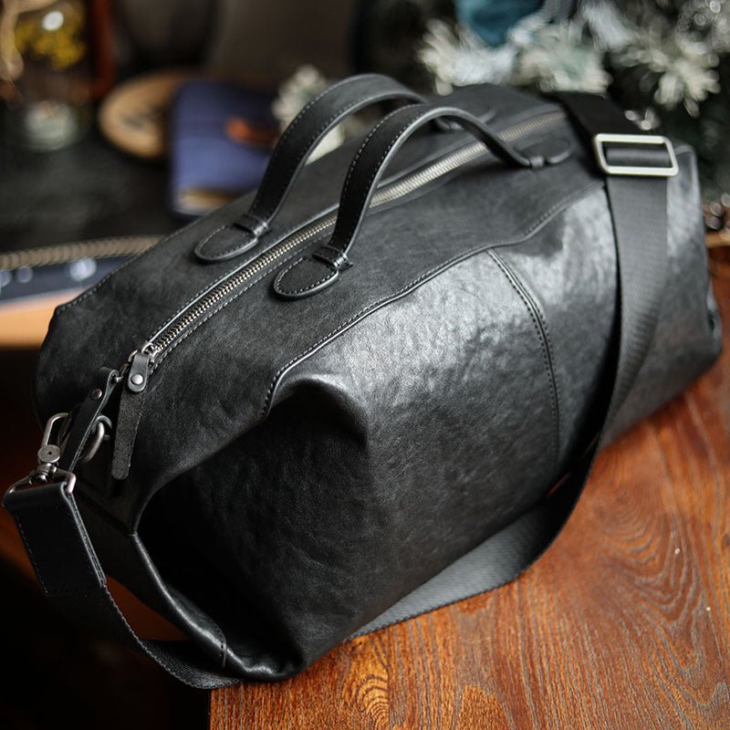 Light And Soft Leather Sports Fitness Bag For Men With Large Capacity - PrimeMalePrimeMalePrimeMale