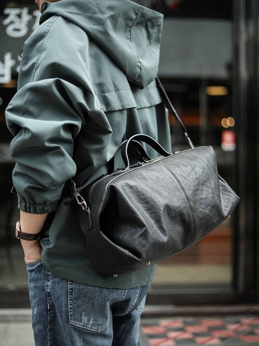 Light And Soft Leather Sports Fitness Bag For Men With Large Capacity - PrimeMalePrimeMalePrimeMale