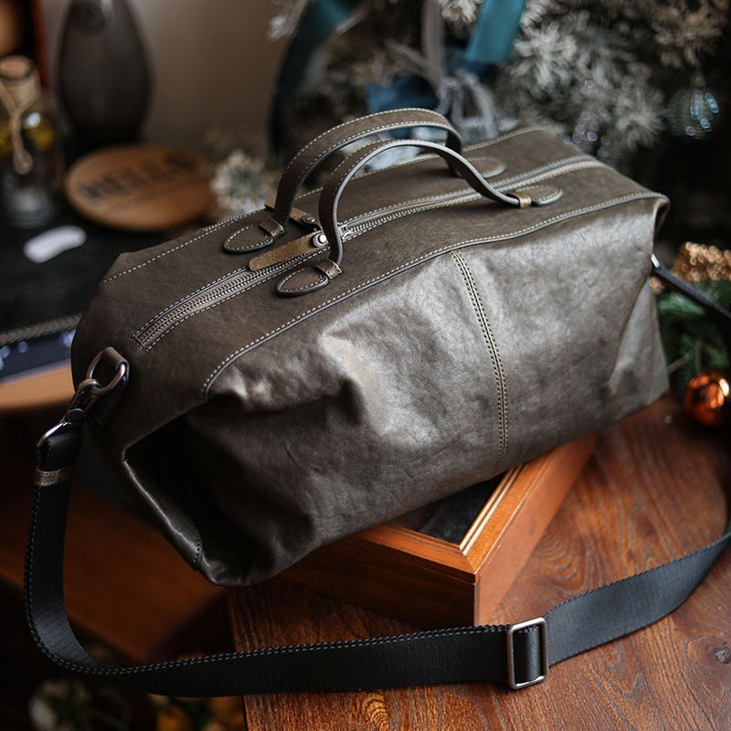 Light And Soft Leather Sports Fitness Bag For Men With Large Capacity - PrimeMalePrimeMalePrimeMale