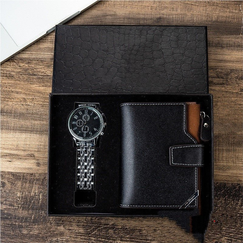 Luxury Business Watch Leather Bag Wallet Gift Set Men - PrimeMalePrimeMalePrimeMale