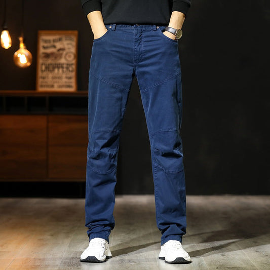 Pure Color All - matching Straight Loose Patchwork Casual Pants - PrimeMalePrimeMalePrimeMale