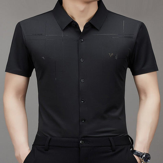 Summer New Men's Short - sleeved Shirt Seamless Business Shirt - PrimeMalePrimeMalePrimeMalePrimeMale1